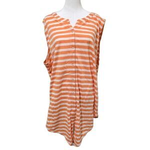 Christopher & Banks Women's Plus Size 3X Sleeveless Striped Shirt Tank Top NWT